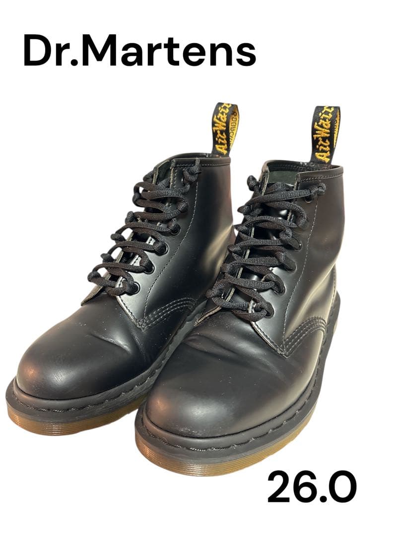【美品】Dr.Martens ブラック レースアップブーツ 26.0