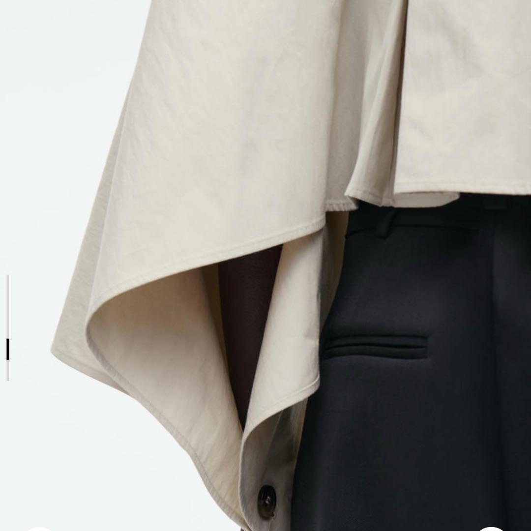 【新品】COS コース オーバーサイズ クロップド トレンチコートケープ