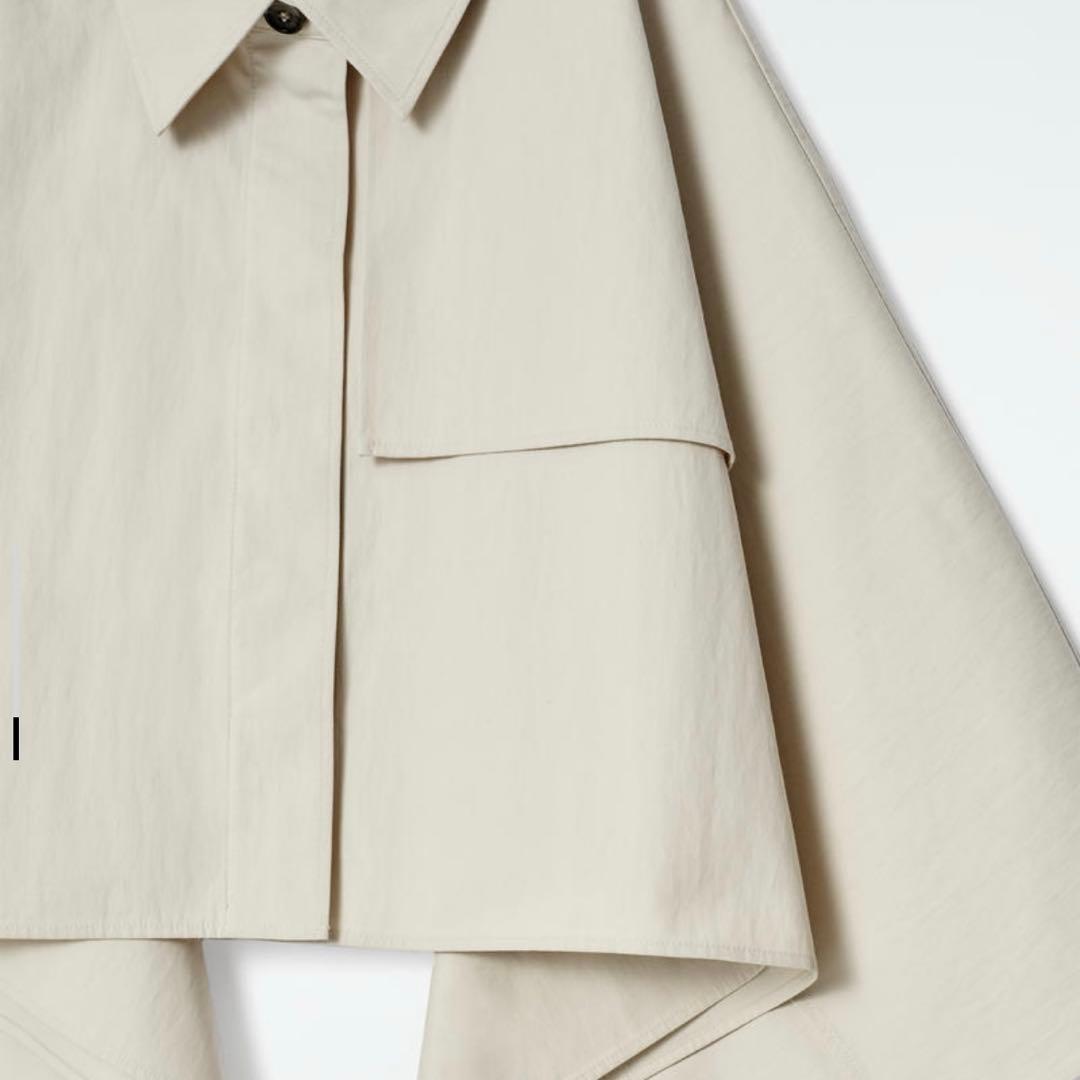 【新品】COS コース オーバーサイズ クロップド トレンチコートケープ