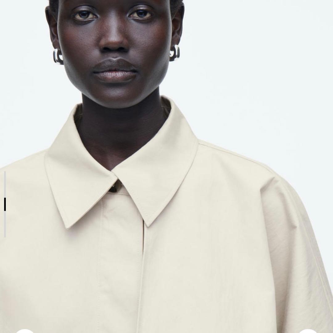 【新品】COS コース オーバーサイズ クロップド トレンチコートケープ