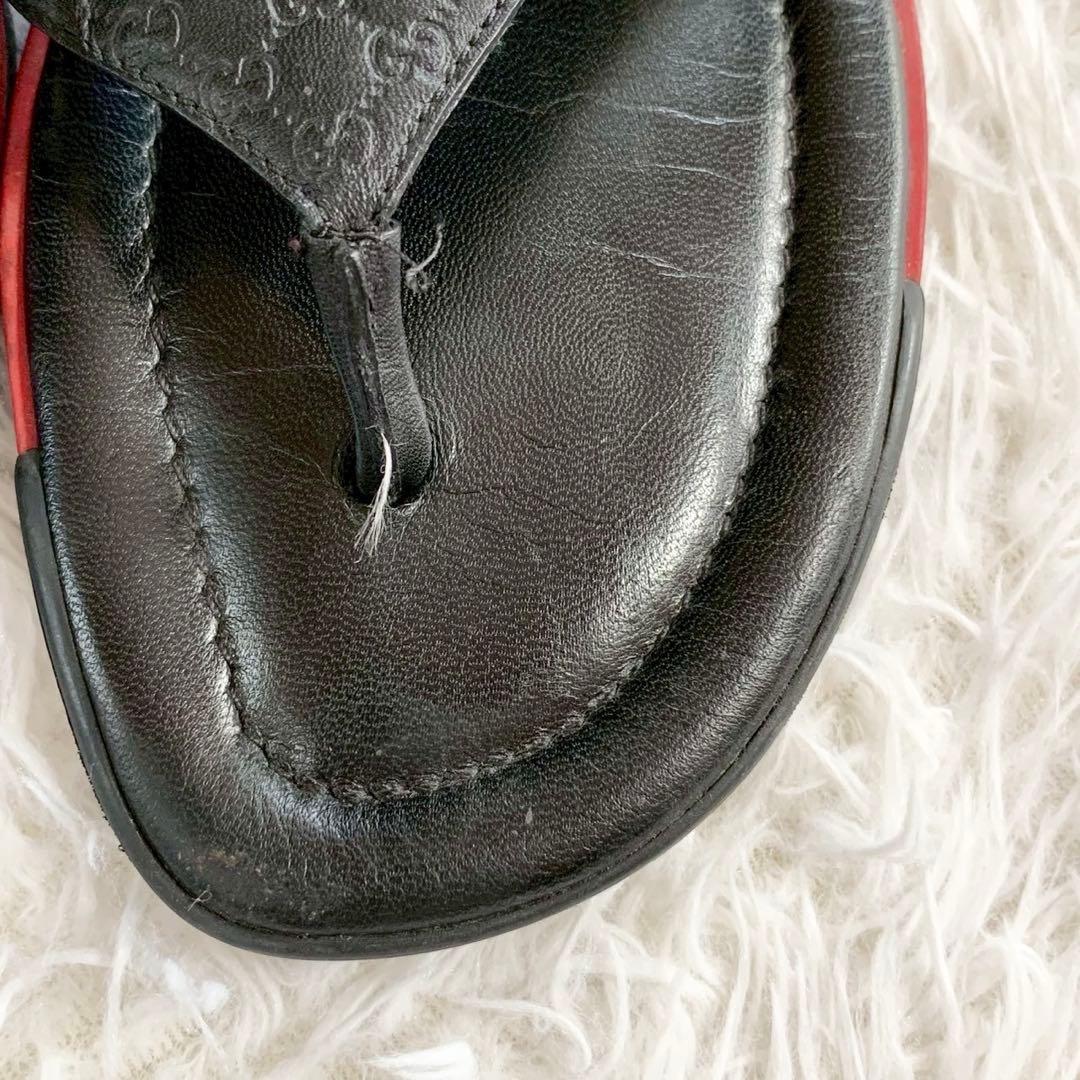 GUCCI　グッチ　シェリーライン　グッチシマ　GGロゴ　トング　レザーサンダル