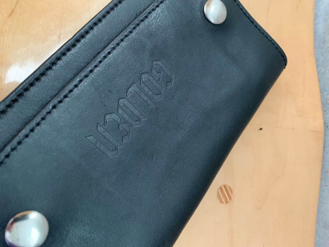 ゴールデングース　ブラックレザーウォレットチェーン