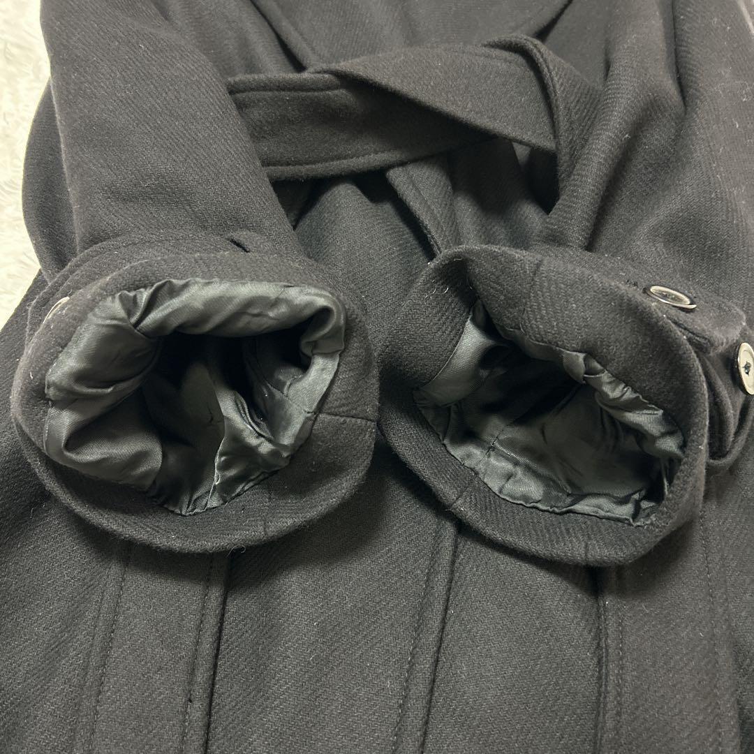 美品✨ZARA MANTECO 女優襟 ベルテッドロングコート 黒 L 810