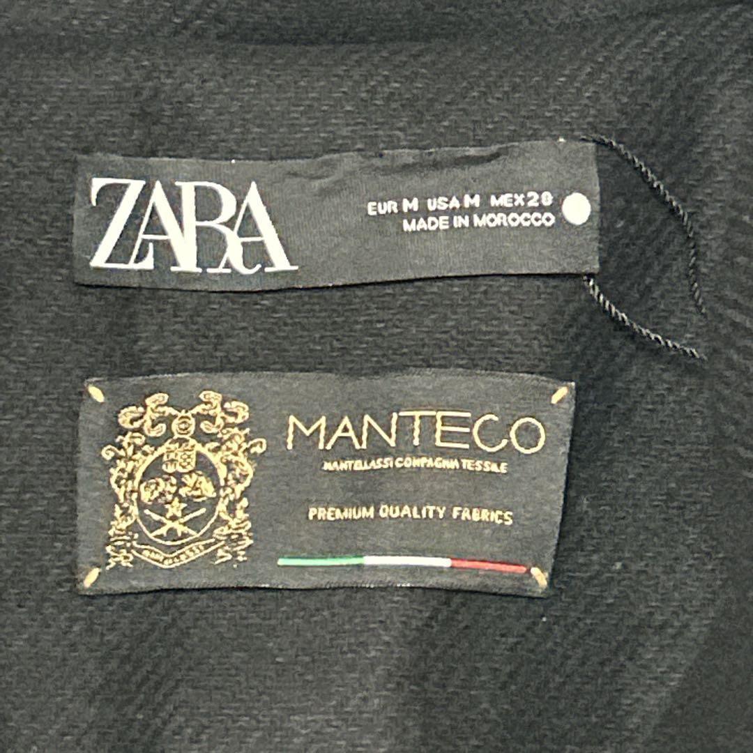 美品✨ZARA MANTECO 女優襟 ベルテッドロングコート 黒 L 810