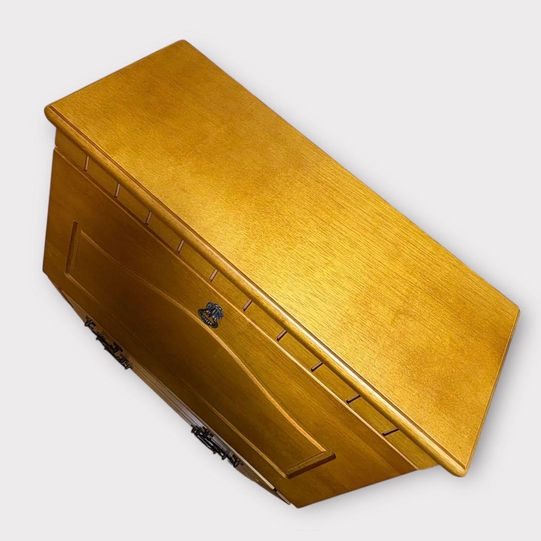 アンティーク調 ライティングビューロー チェスト デスク コンパクト