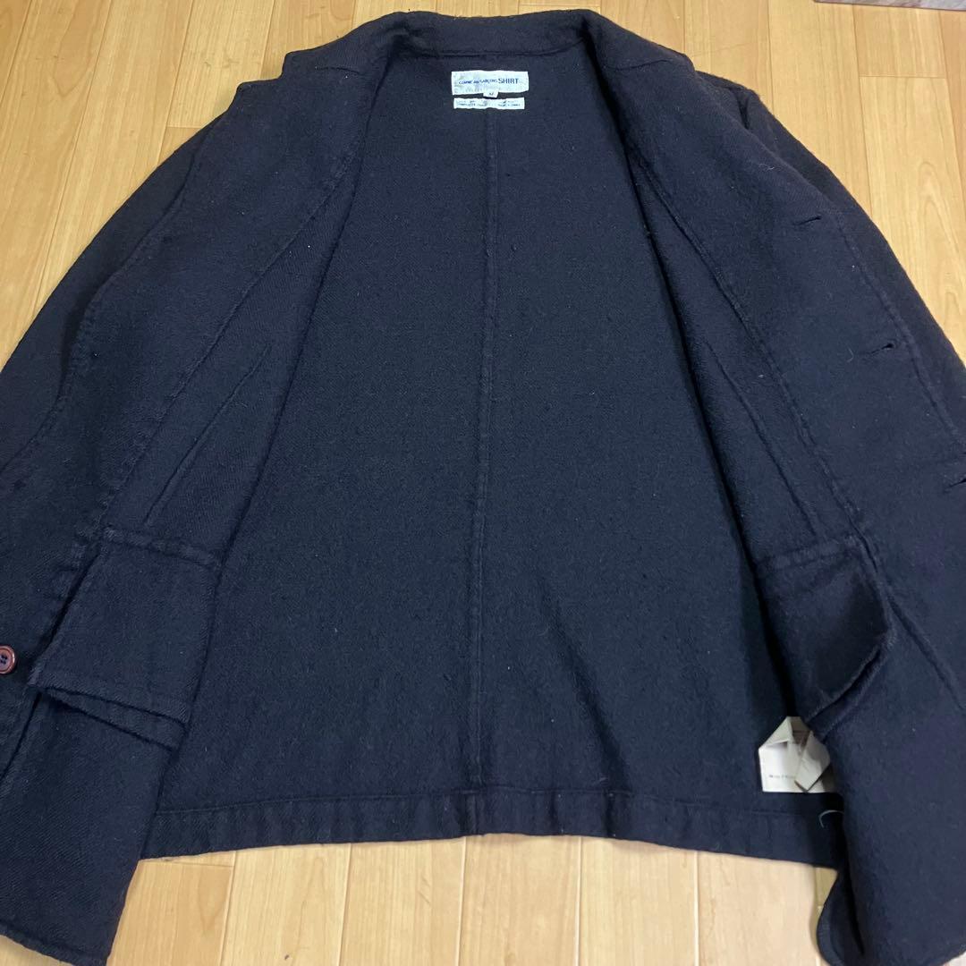 専用　コムデギャルソンシャツ　縮絨　ウールジャケット 　黒　Mサイズ