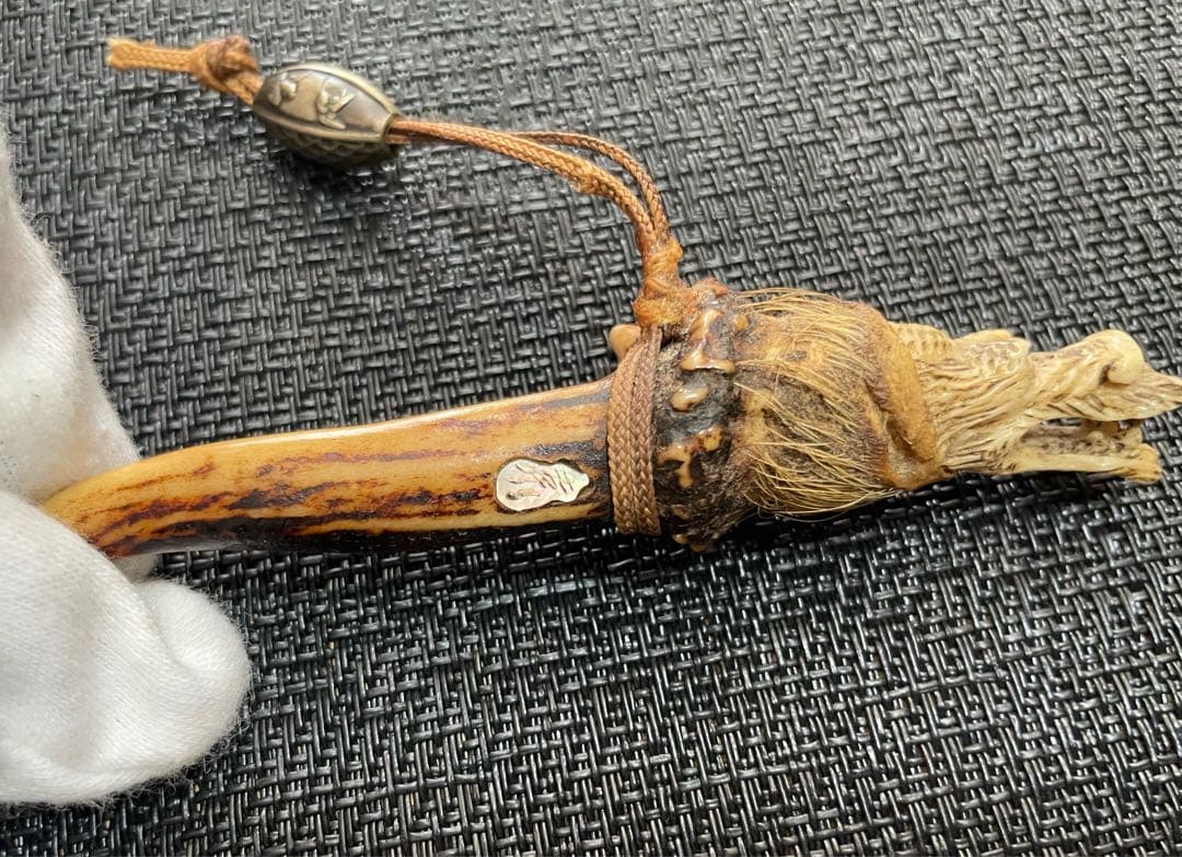 龍　根付　天然素材　縁起物　時代物　古美術品 繊細彫刻　レア　アンティーク