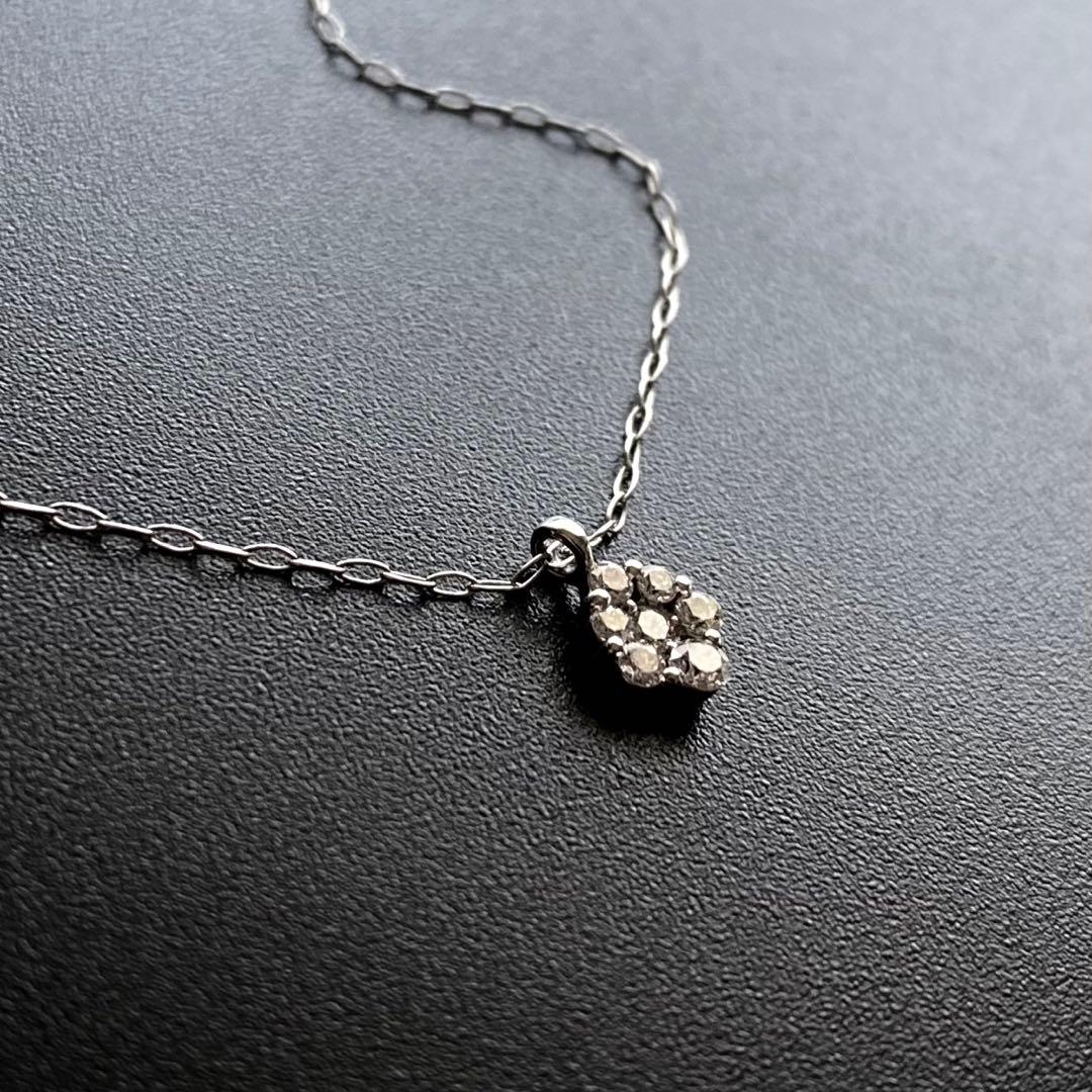 con affetto Pt900/850 プラチナ ダイヤ ネックレス