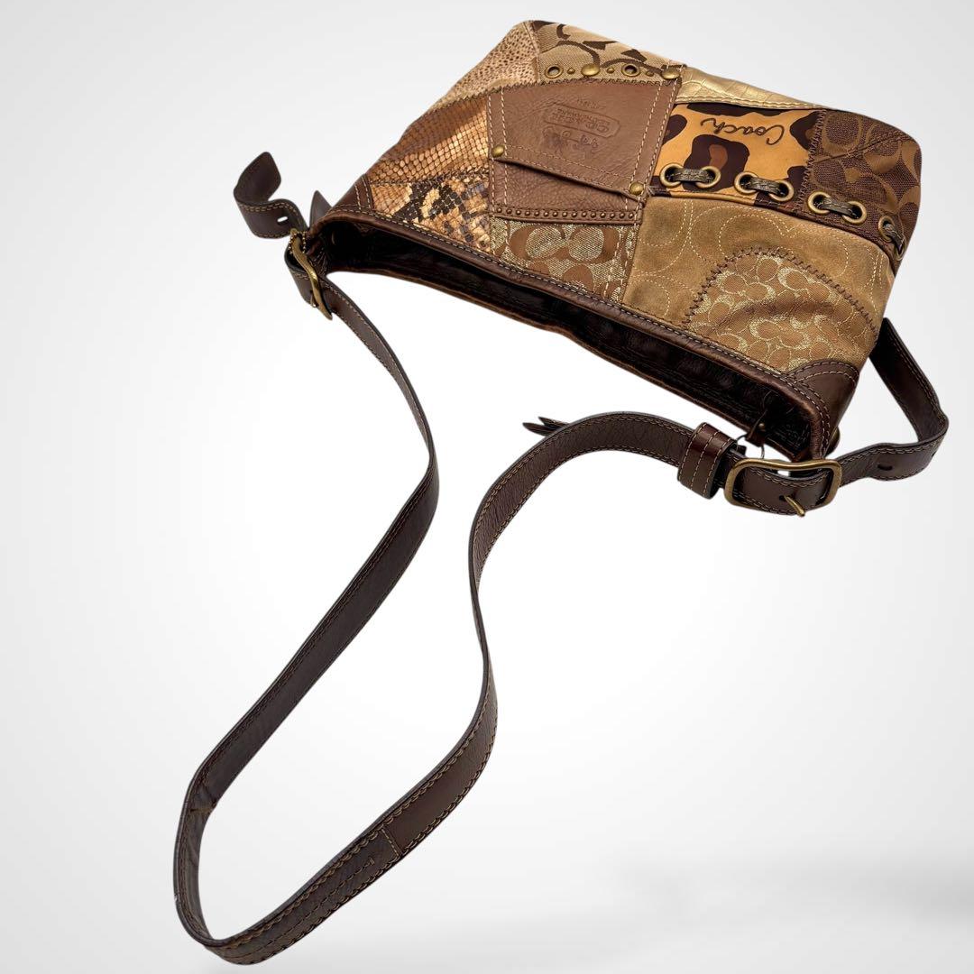 バッグ Vintage Coach Patchwork Shoulder Bag Y2K