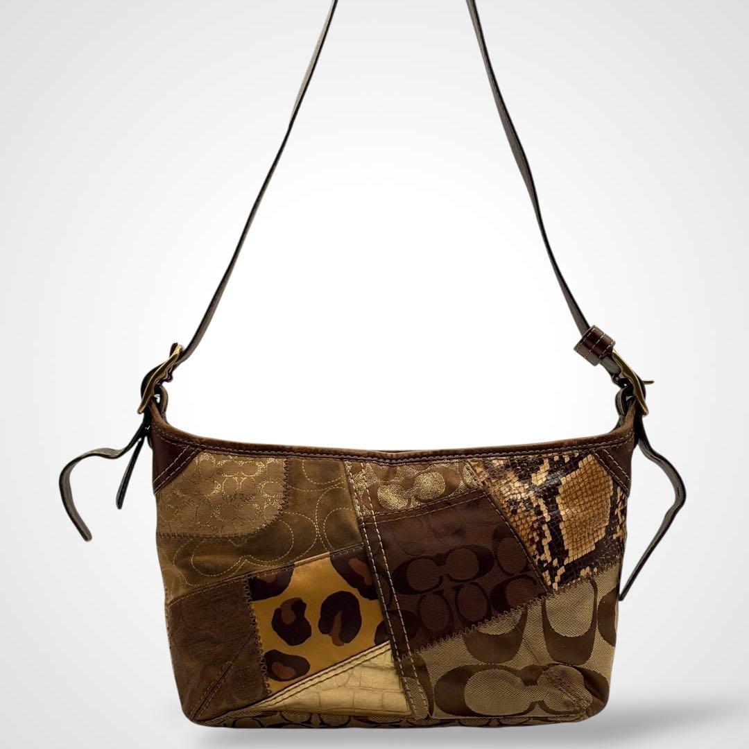 バッグ Vintage Coach Patchwork Shoulder Bag Y2K