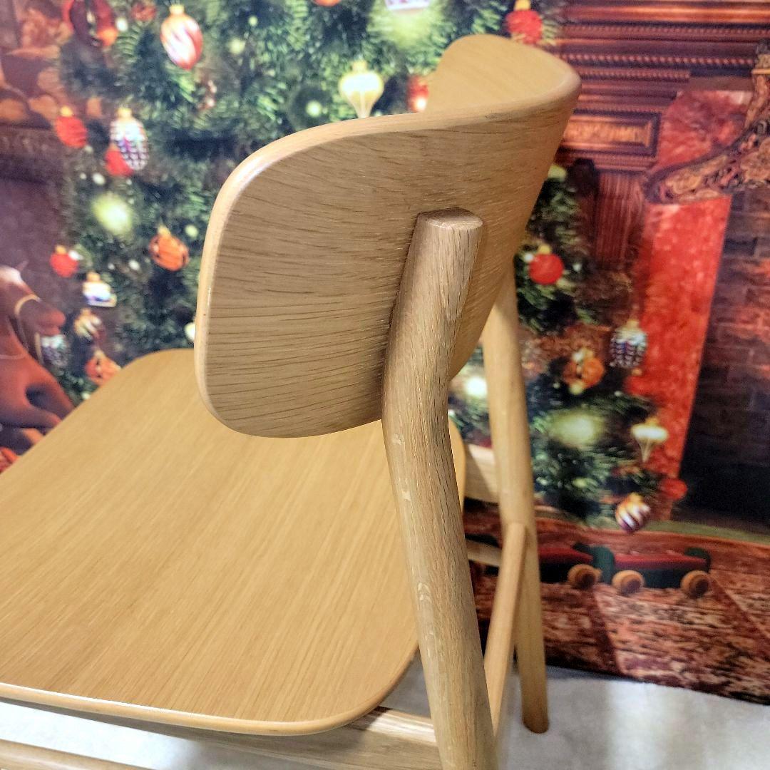 【iam】無印良品　ラウンドチェア オーク材 インテリア