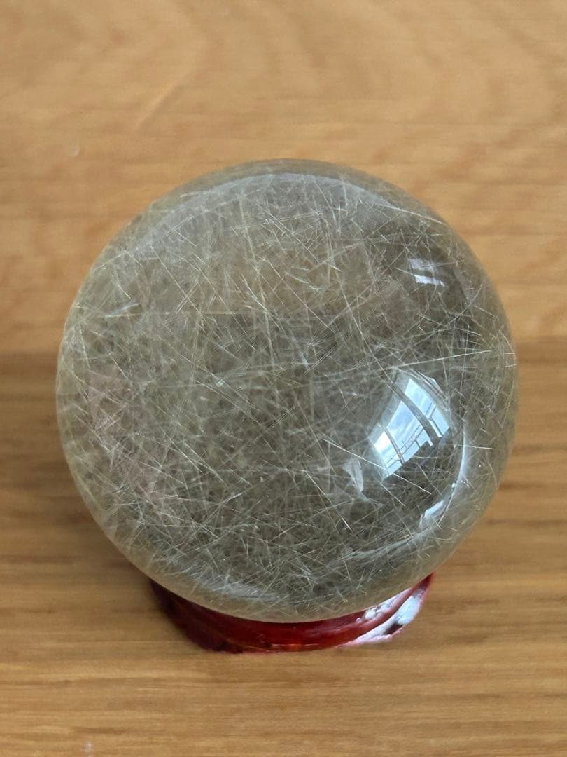 スモーキー　ルチルクォーツ　水晶　スフィア　39.9㎜