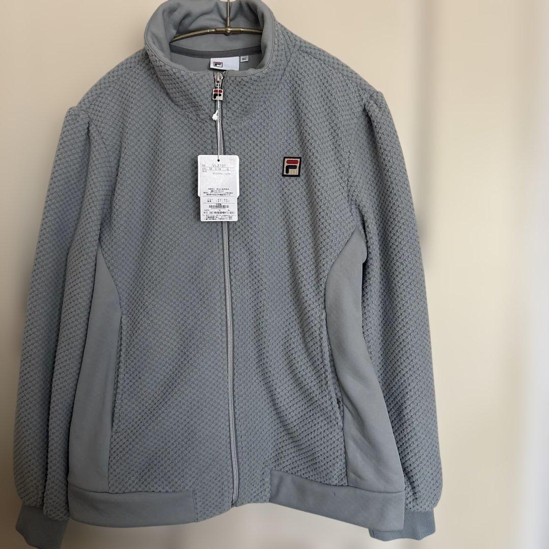 タグ付き未使用品！FILA レディースモコモコ素材グレー ジャケット XL