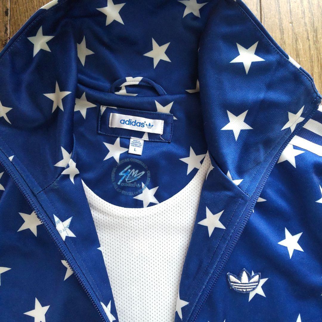 adidas 星柄オリジナル ジップアップジャージ Lサイズ