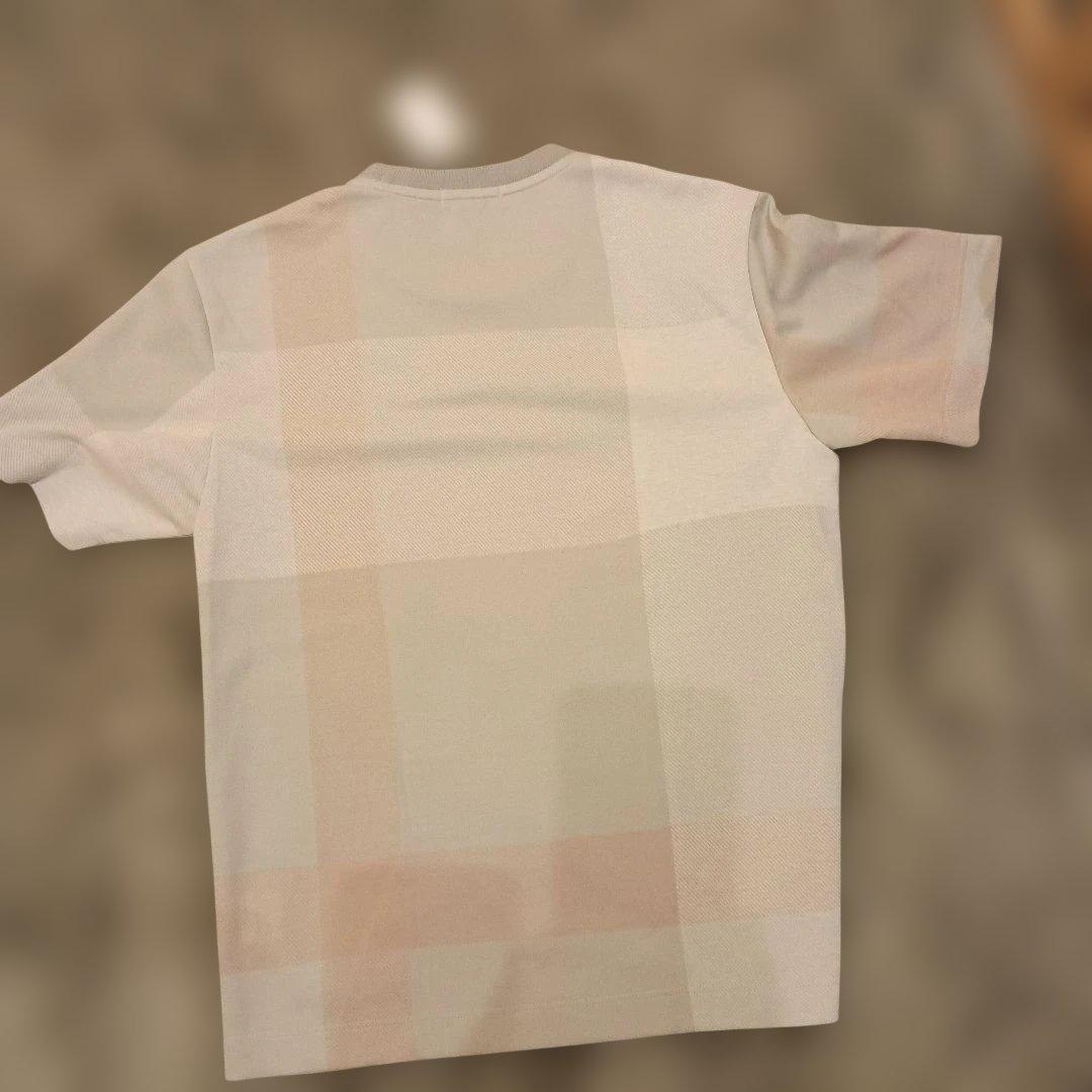 BLACK LABEL チェック柄 Tシャツ ベージュ