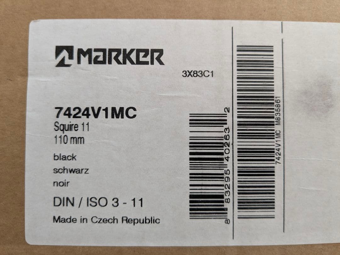 新品未使用【送料込】Marker Squire 11 ブレーキ幅110mm 黒