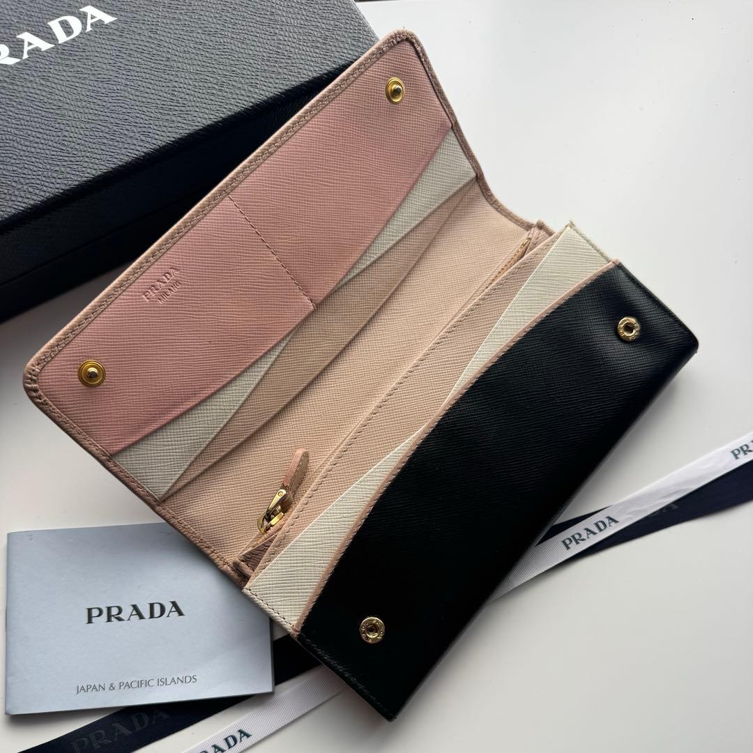 【美品】 254 PRADA プラダ 2つ折り長財布