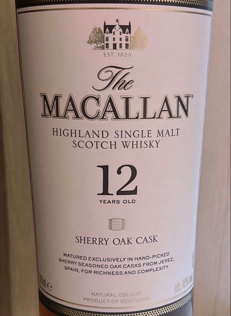 未開封　700ml The Macallan 12年 シェリーオークカスク