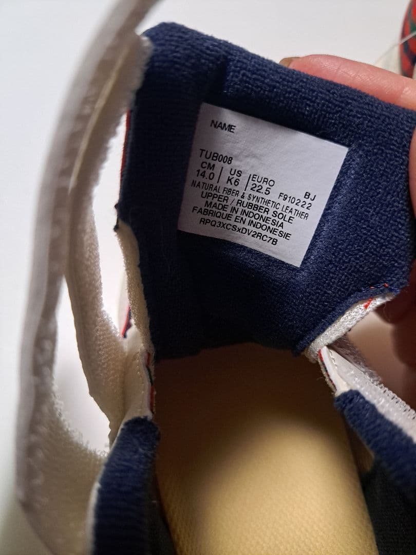 asics　ファミリア ベビーシューズ ホワイト/チェック