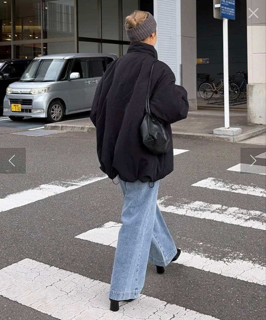 PON企画中綿スタンドカラージャケット　黒