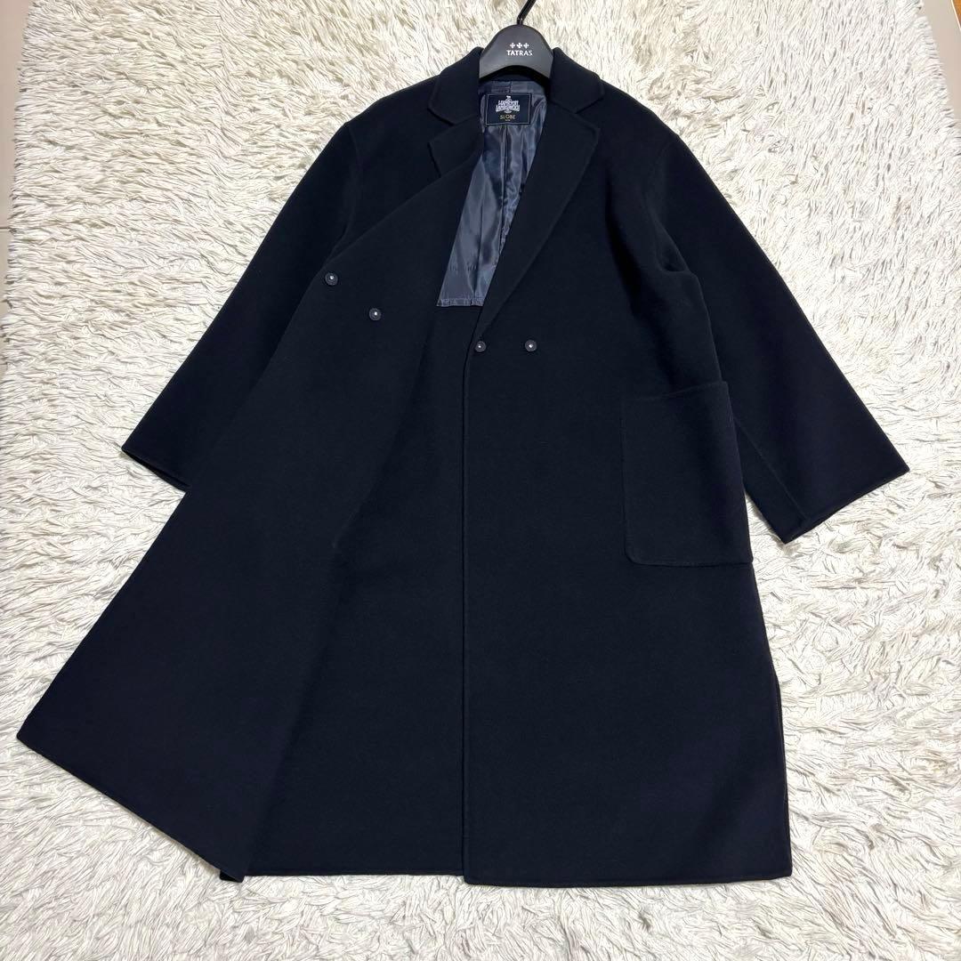 未使用級 スローブイエナ ダブルフェイスロングチェスターコート L相当