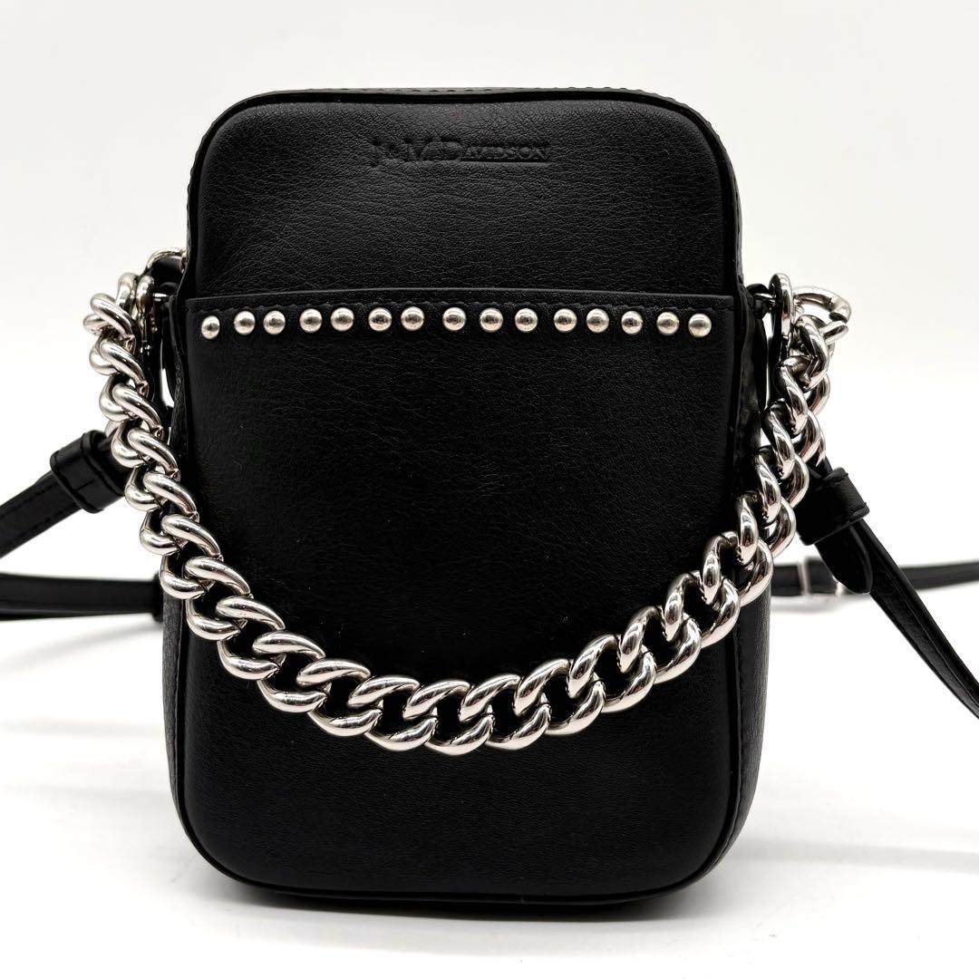 美品✨J&M DAVIDSON ペブル ミニ ショルダーバッグ レザー ブラック