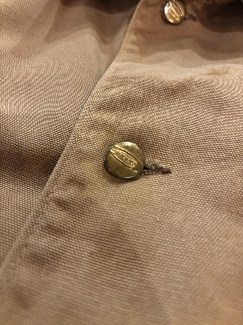 Carhartt 80S BIG C ボタン 横縞ブランケット ビンテージチョア