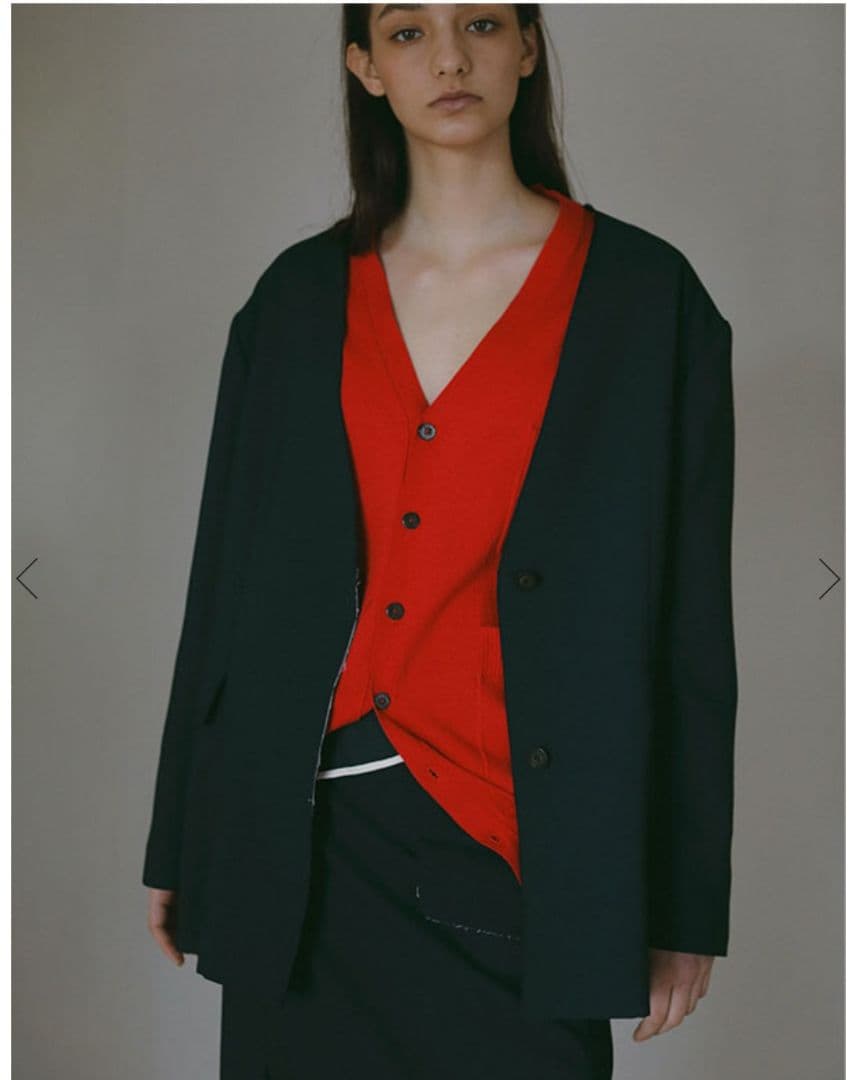 【タグ付き】ETRE TOKYO カットオフノーカラージャケット