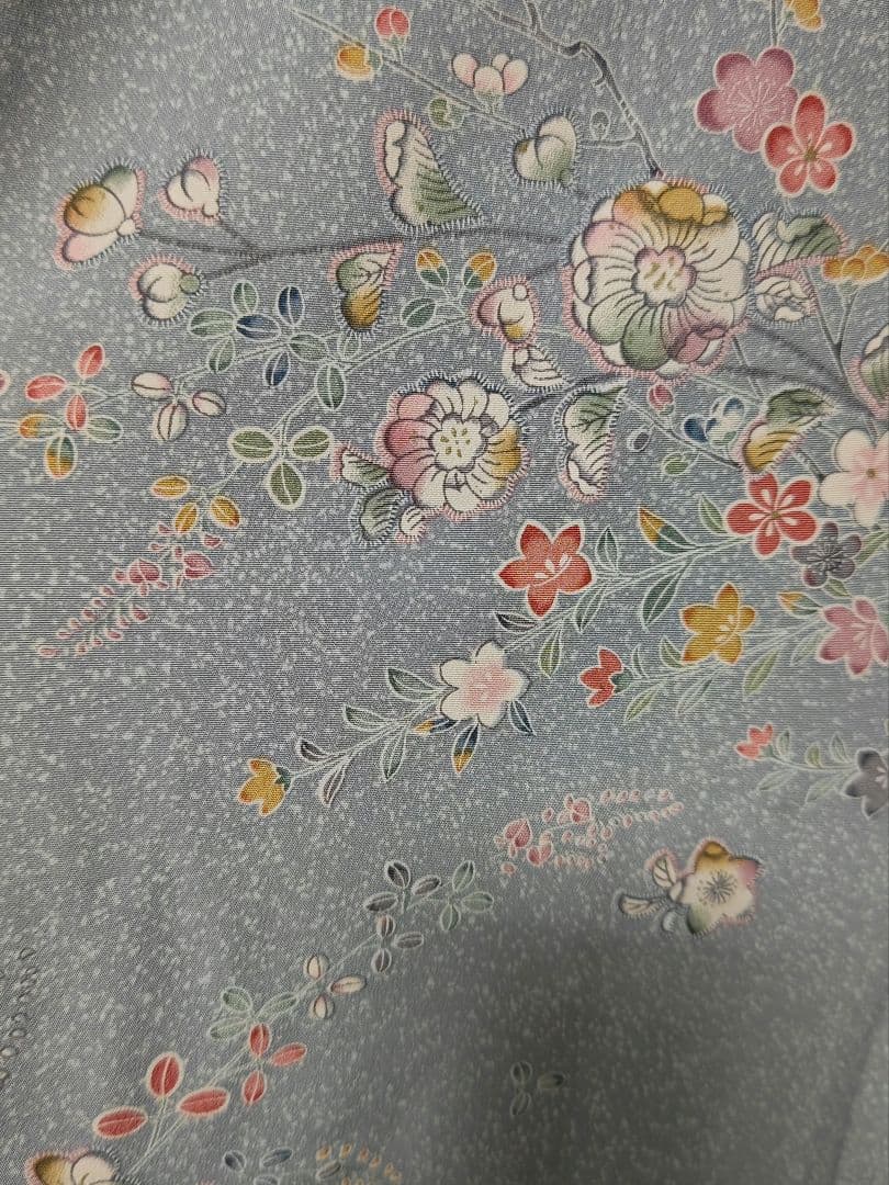 ほぼ未着用 大人のはんなり花柄総柄 小紋 袷　トールサイズ