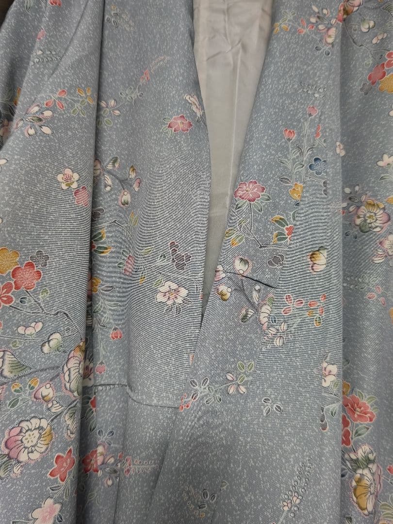 ほぼ未着用 大人のはんなり花柄総柄 小紋 袷　トールサイズ