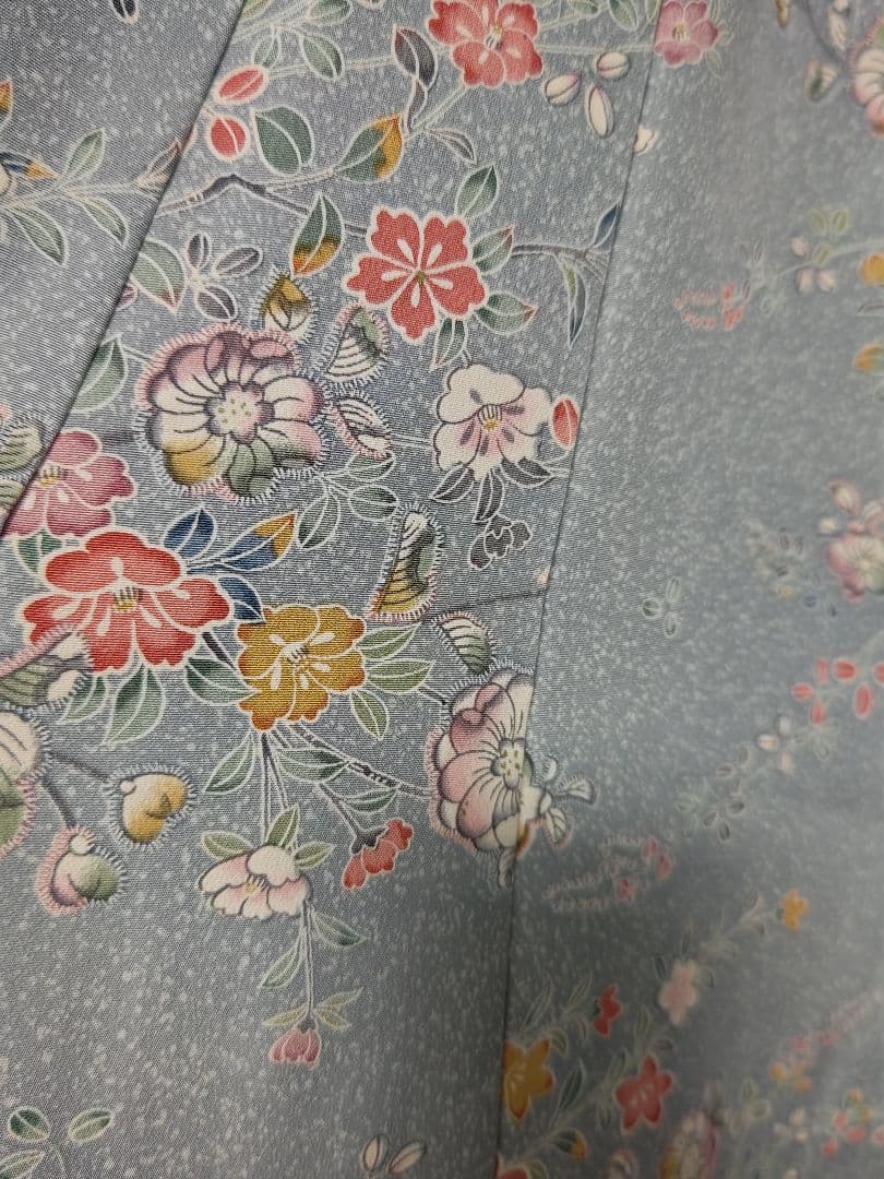 ほぼ未着用 大人のはんなり花柄総柄 小紋 袷　トールサイズ