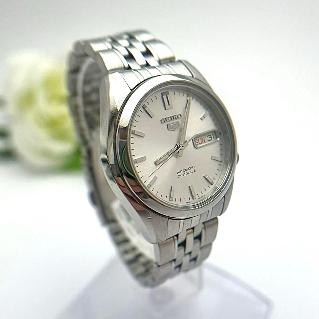 ☆裏スケルトン☆セイコー　ファイブ　自動巻き　メンズ腕時計　デイデイト