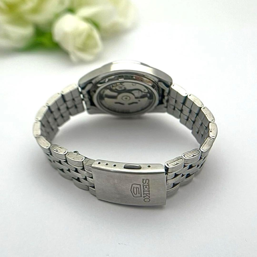 ☆裏スケルトン☆セイコー　ファイブ　自動巻き　メンズ腕時計　デイデイト