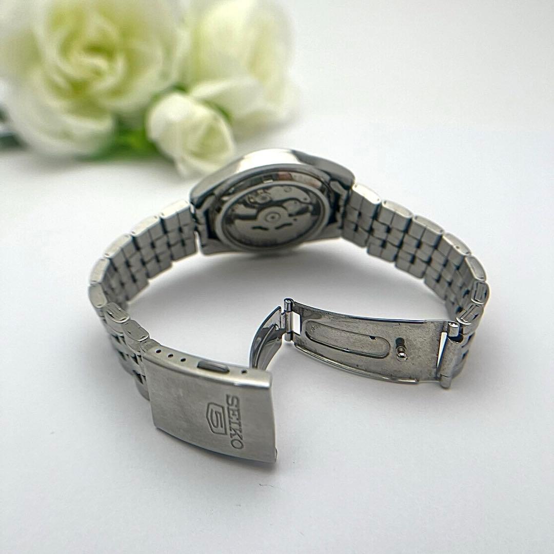 ☆裏スケルトン☆セイコー　ファイブ　自動巻き　メンズ腕時計　デイデイト