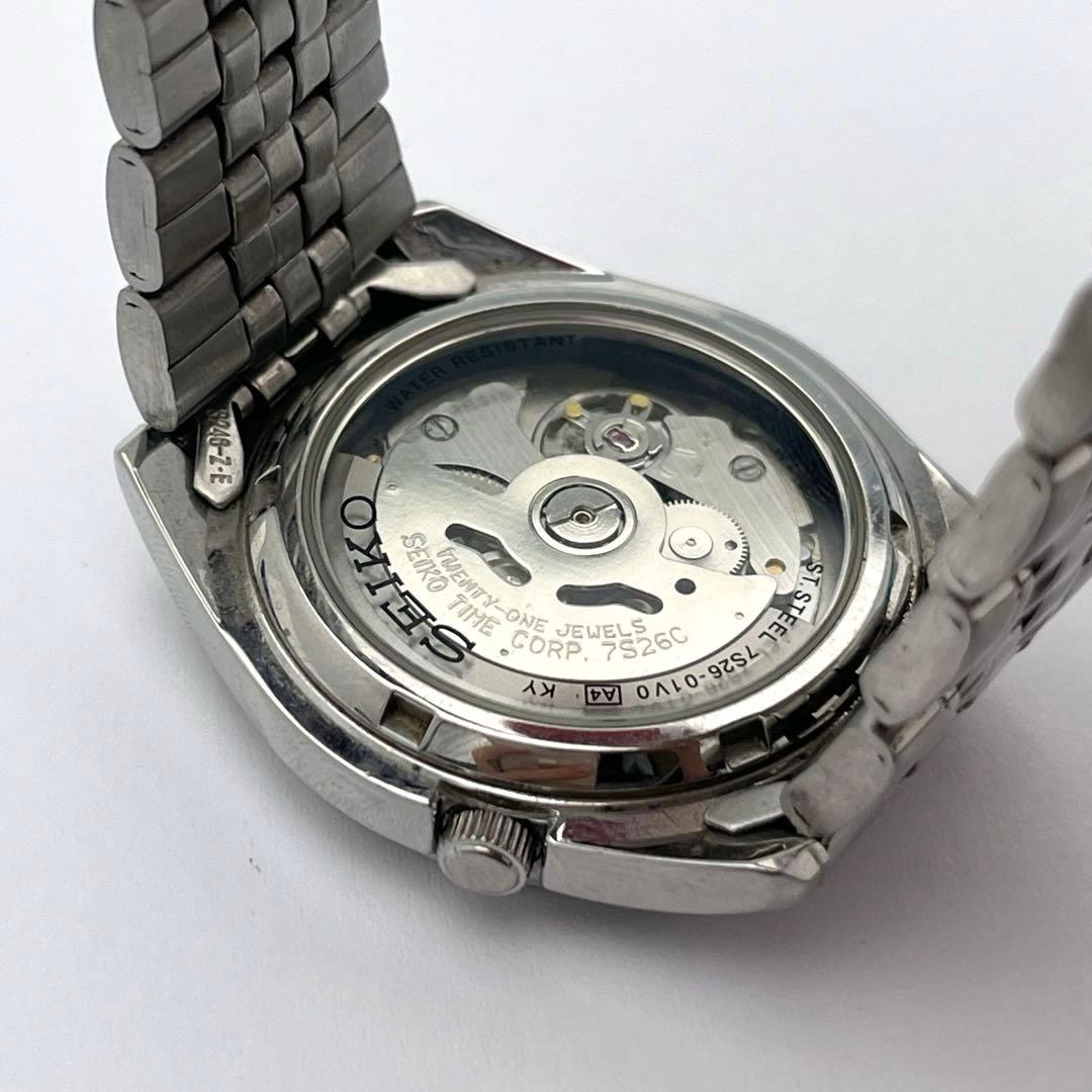☆裏スケルトン☆セイコー　ファイブ　自動巻き　メンズ腕時計　デイデイト