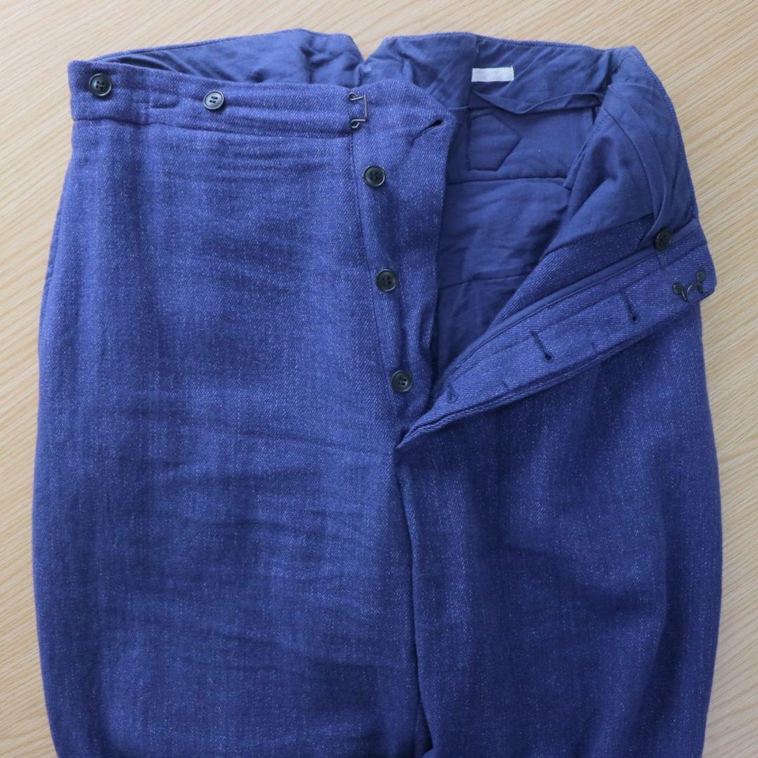 COMOLI 21SS フレンチブルー バックストラップパンツ サイズ2