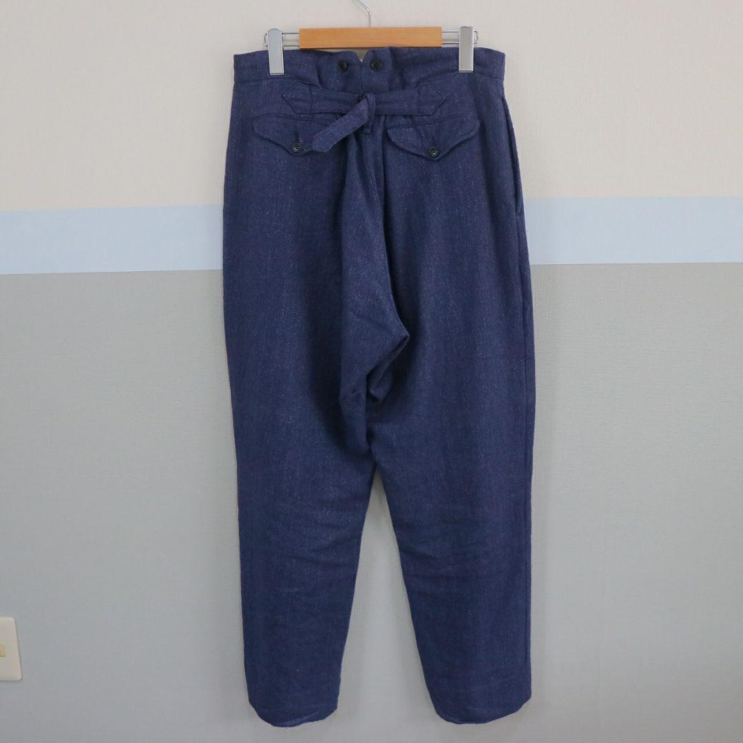 COMOLI 21SS フレンチブルー バックストラップパンツ サイズ2