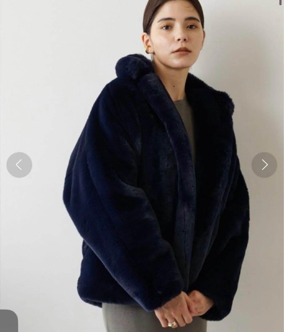 ウィムガゼット　エコファーショートブルゾン