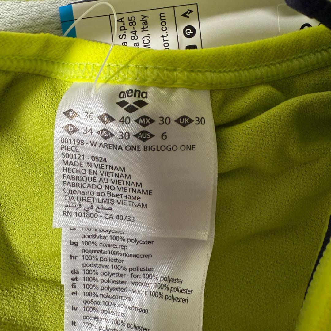 Arena アリーナ 競泳水着 Big logo Navy USA30