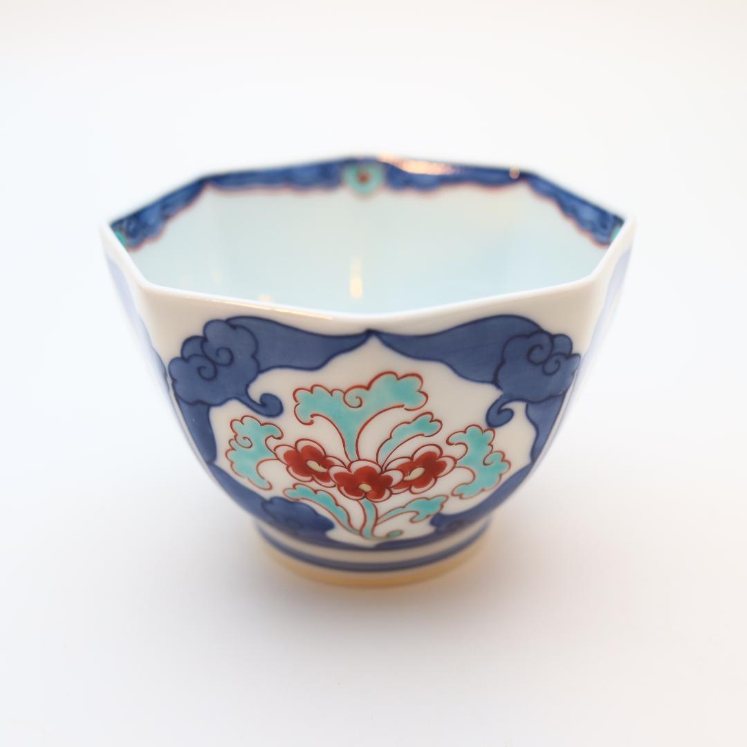 今右衛門窯　錦唐花 八角小鉢 5客セット　人間国宝 今泉今右衛門　色鍋島 有田焼