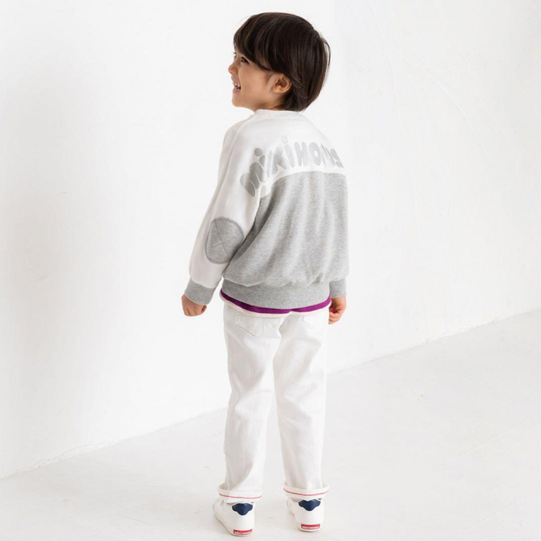 【新品未使用】130cm 販売終了品　人気色　ミキハウス　バックロゴトレーナー