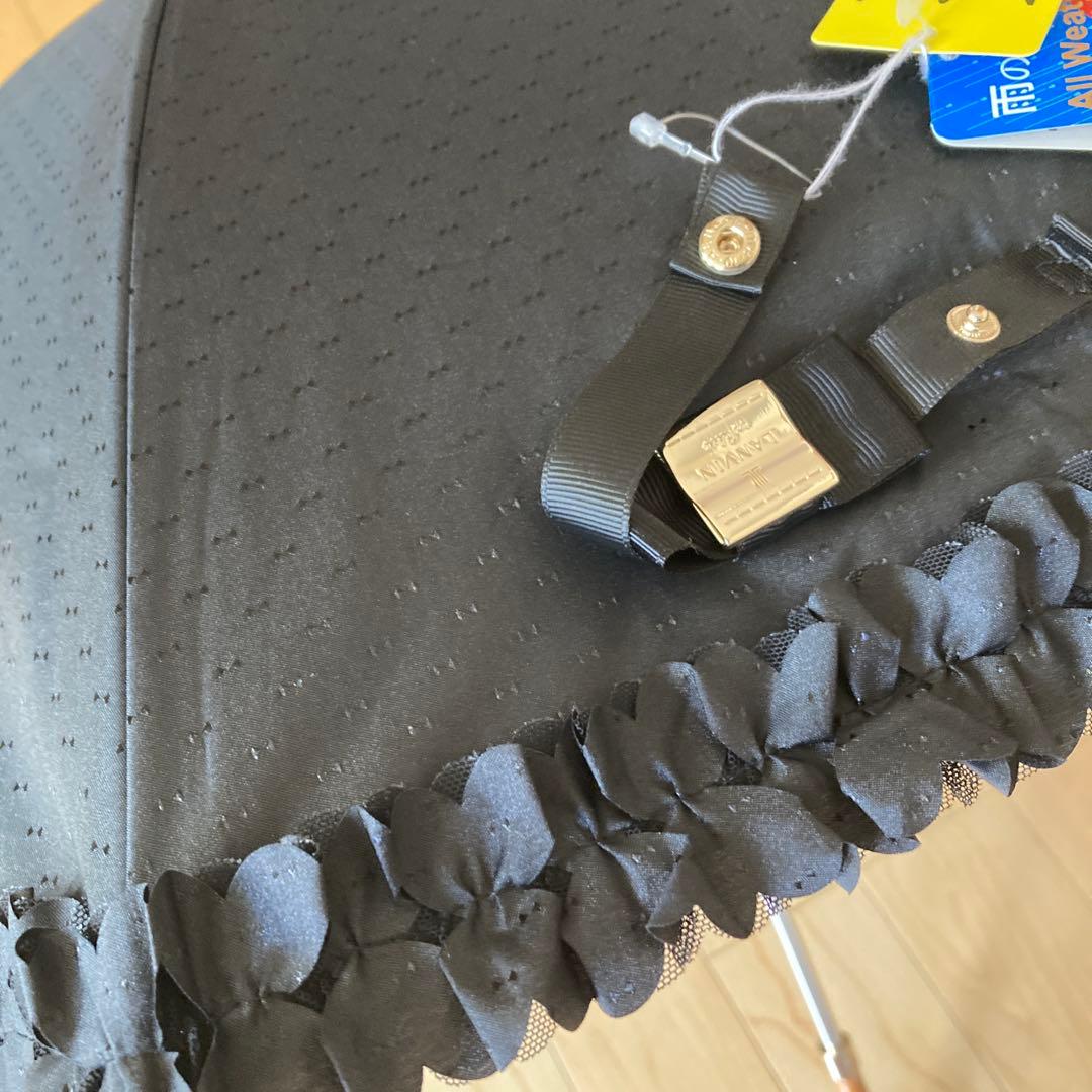 ランバンオンブルー　持ち手付き　晴雨兼用日傘　ブラック