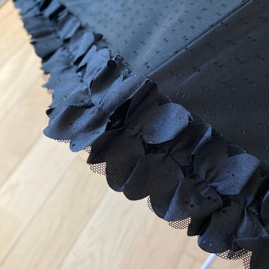 ランバンオンブルー　持ち手付き　晴雨兼用日傘　ブラック