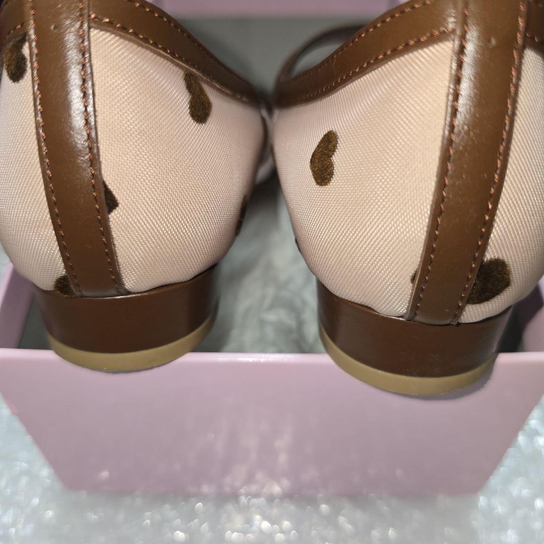 Diana メリージェン　ピンクブラウンハートフロッキー ブラウンスムース