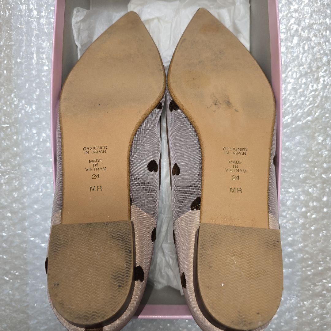 Diana メリージェン　ピンクブラウンハートフロッキー ブラウンスムース