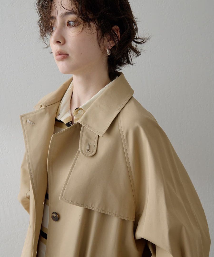 ウィムガゼット THE PAUSE ショートバルマカンコート ベージュ