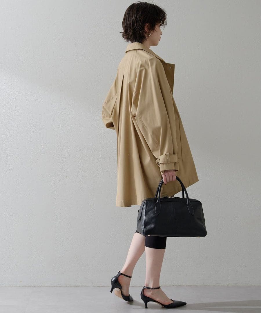 ウィムガゼット THE PAUSE ショートバルマカンコート ベージュ