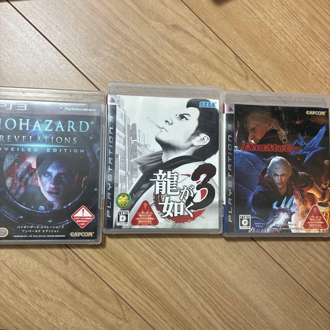 PS3ゲームセット（バイオハザード、龍が如く、ペルソナ5など）動作確認済み