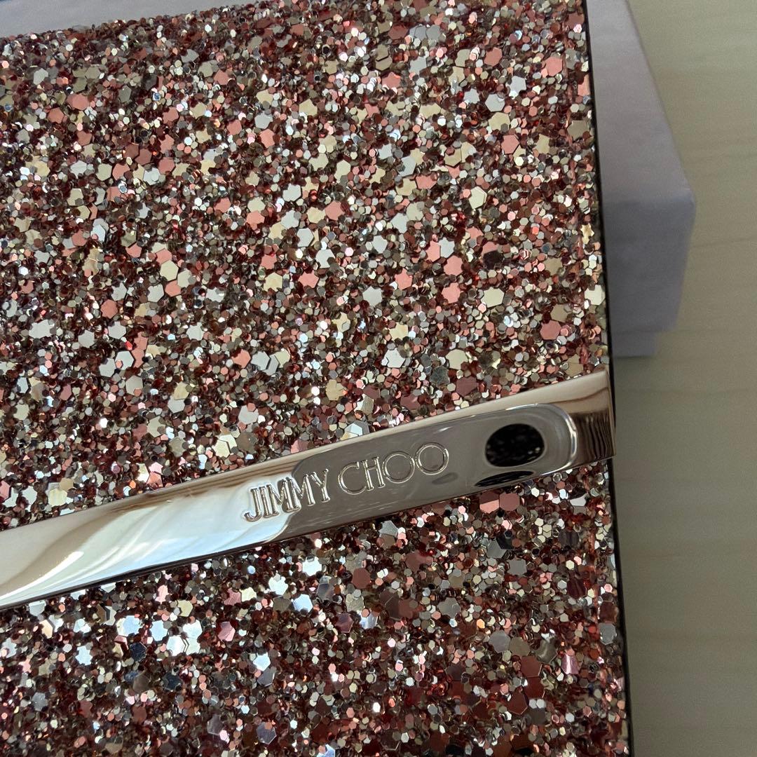 JIMMY CHOO グリッター クラッチパーティバッグ　チェーンショルダー