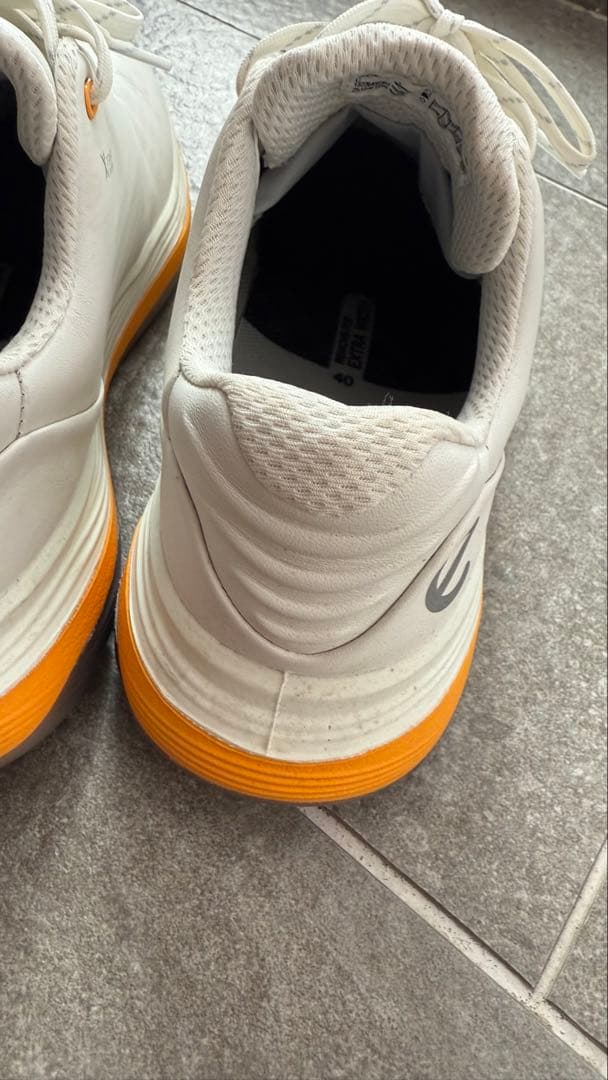 ecco/ゴルフシューズ/ホワイト/2ラウンド着用のみ/サイズ40